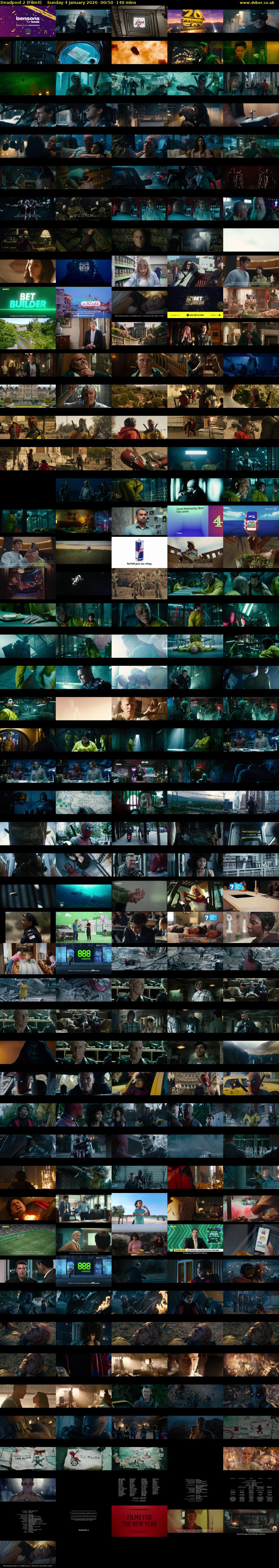 Deadpool 2 (Film4) Sunday 4 January 2026 00:50 - 03:10
