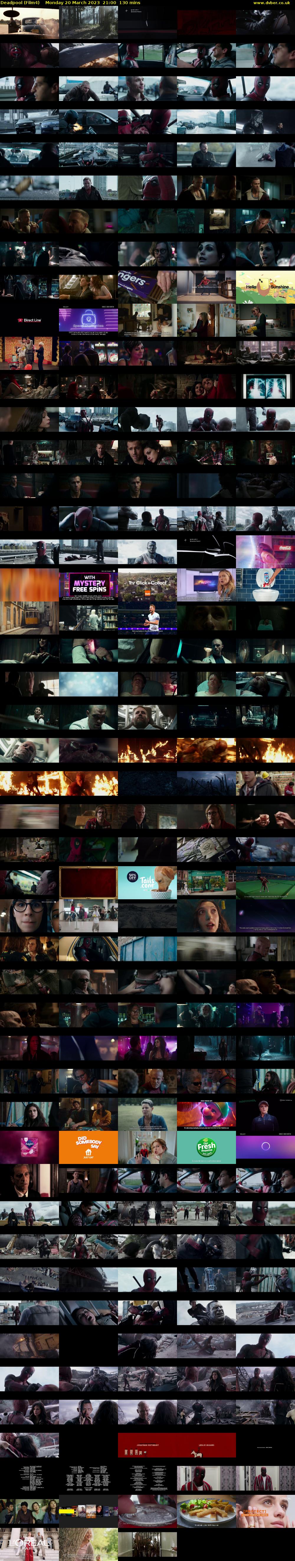 Deadpool (Film4) Monday 20 March 2023 21:00 - 23:10