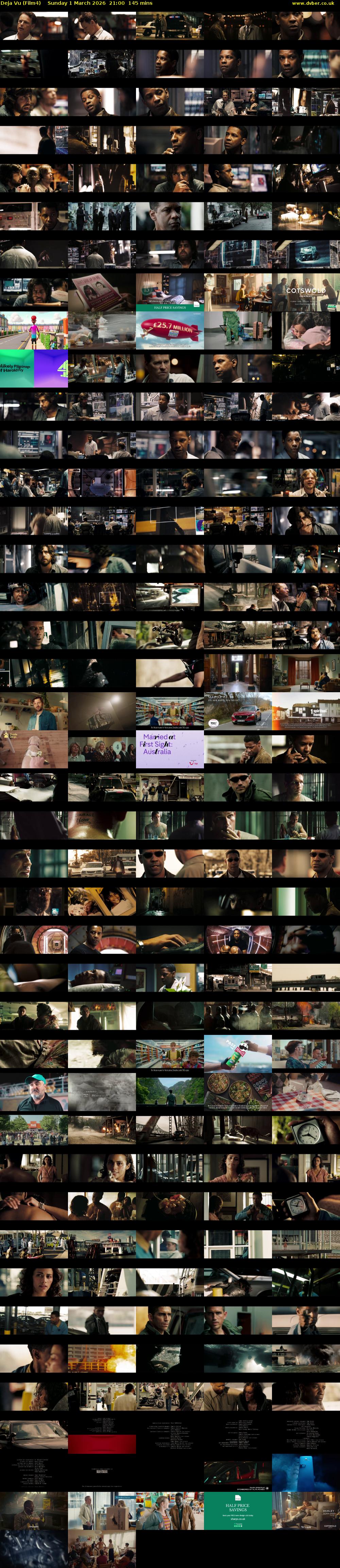 Deja Vu (Film4) Sunday 1 March 2026 21:00 - 23:25