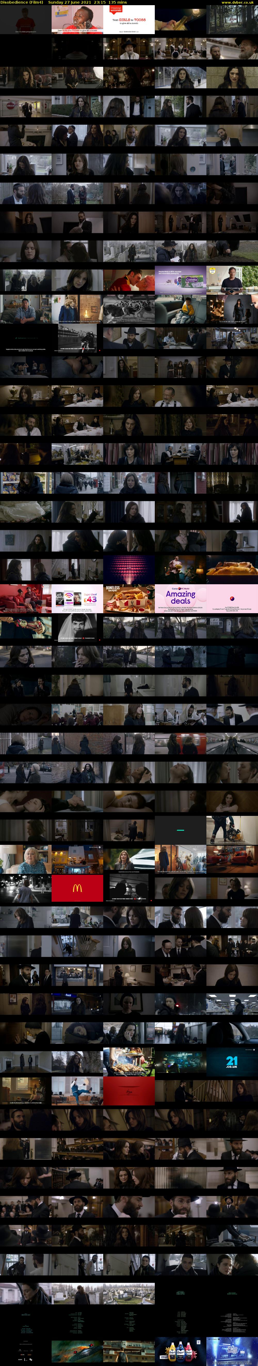 Disobedience (Film4) Sunday 27 June 2021 23:15 - 01:30