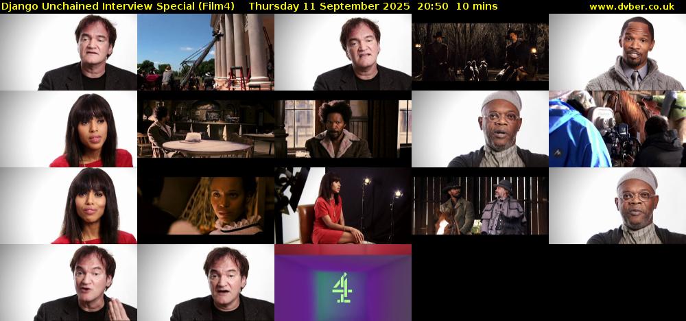 Django Unchained Interview Special (Film4) Thursday 11 September 2025 20:50 - 21:00