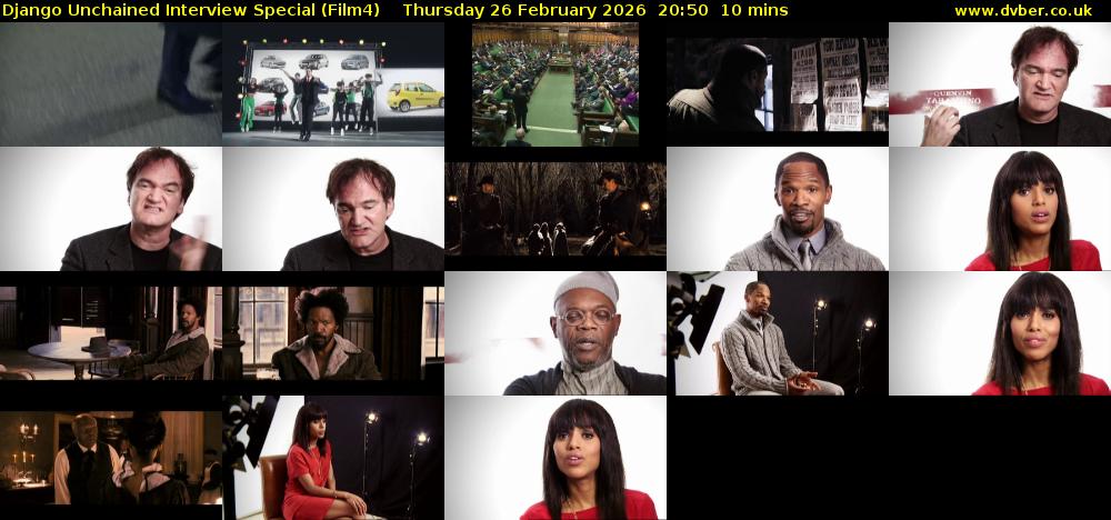 Django Unchained Interview Special (Film4) Thursday 26 February 2026 20:50 - 21:00