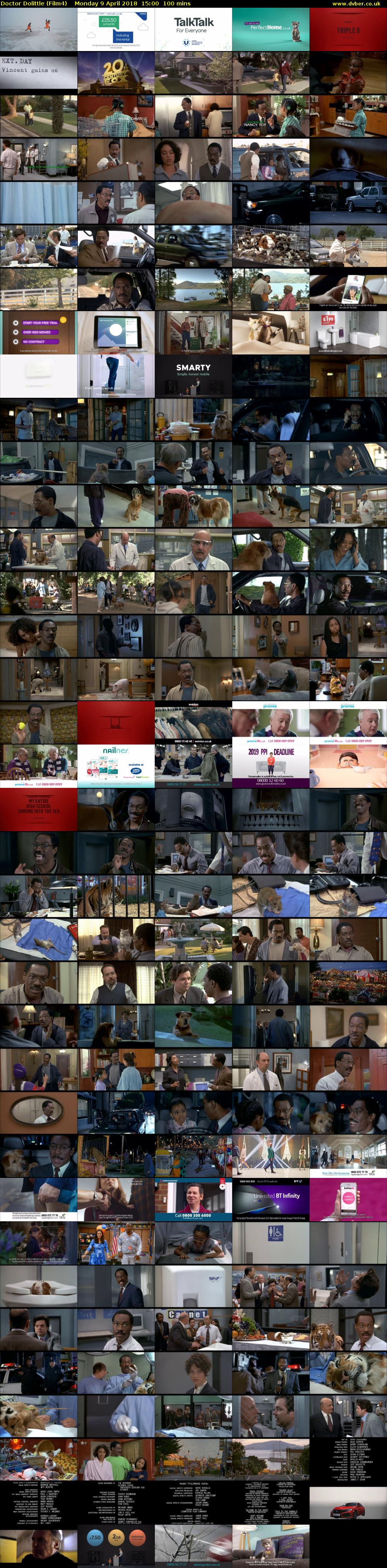 Doctor Dolittle (Film4) Monday 9 April 2018 15:00 - 16:40