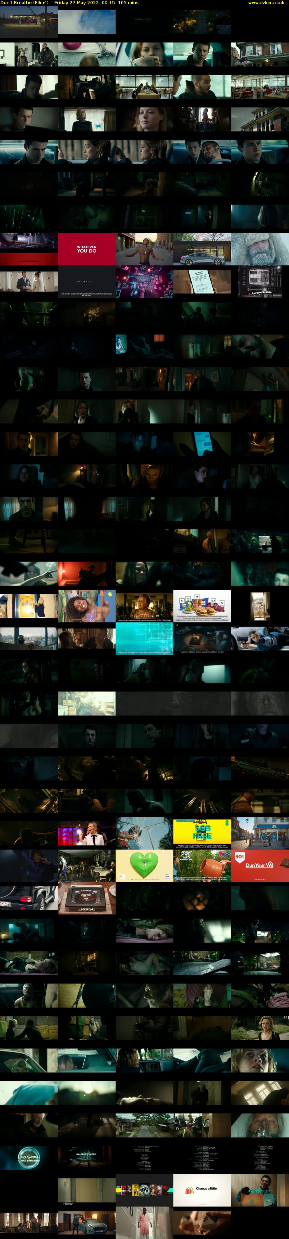 Don't Breathe (Film4) Friday 27 May 2022 00:15 - 02:00