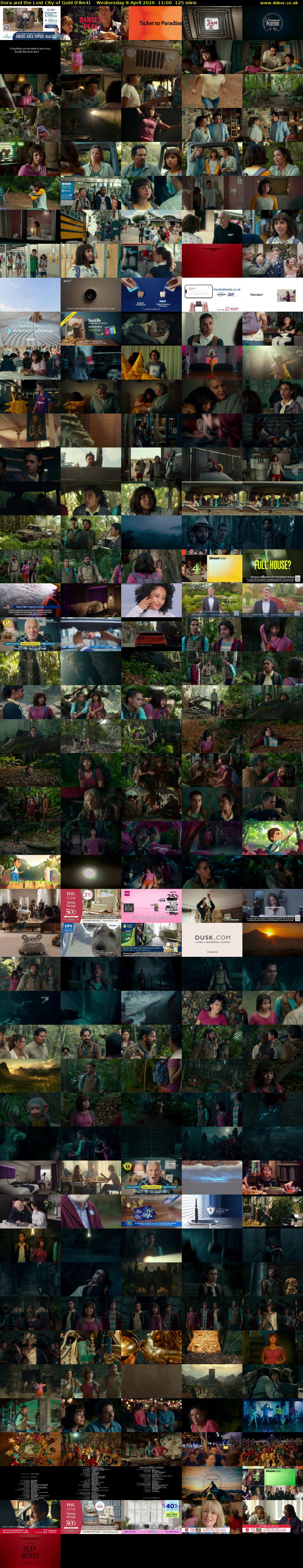 Dora and the Lost City of Gold (Film4) Wednesday 8 April 2026 11:00 - 13:05
