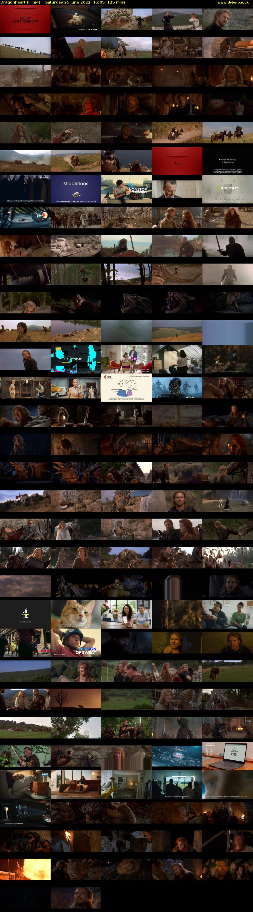 Dragonheart (Film4) Saturday 25 June 2022 15:05 - 17:10