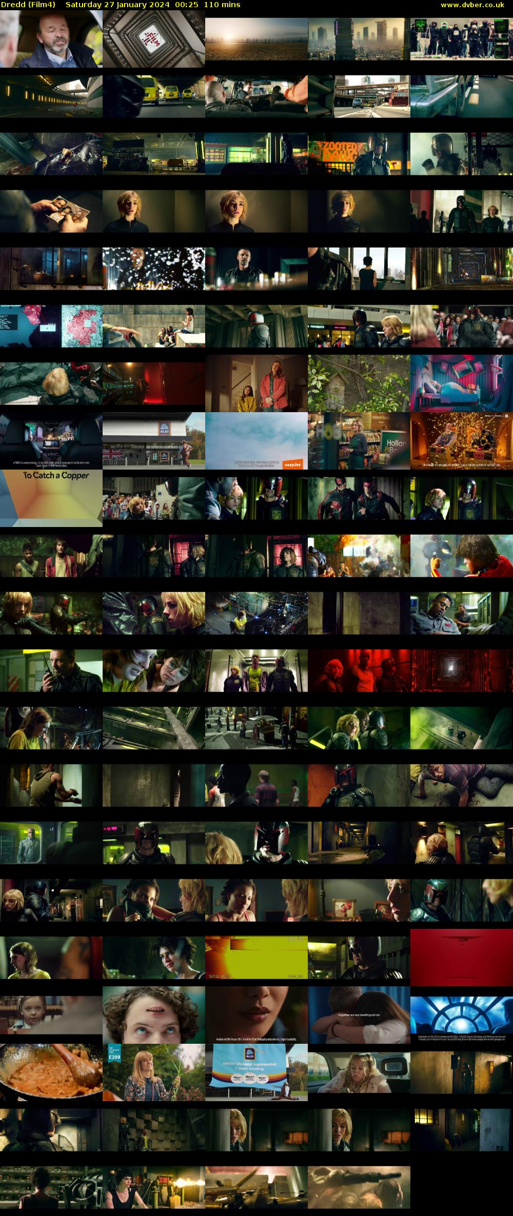 Dredd (Film4) Saturday 27 January 2024 00:25 - 02:15