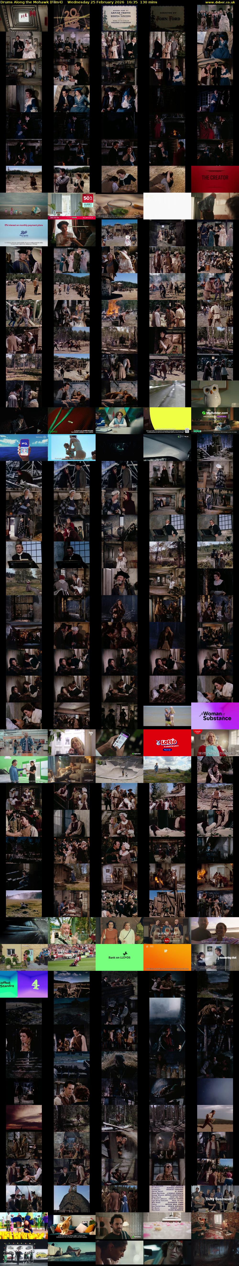 Drums Along the Mohawk (Film4) Wednesday 25 February 2026 16:35 - 18:45