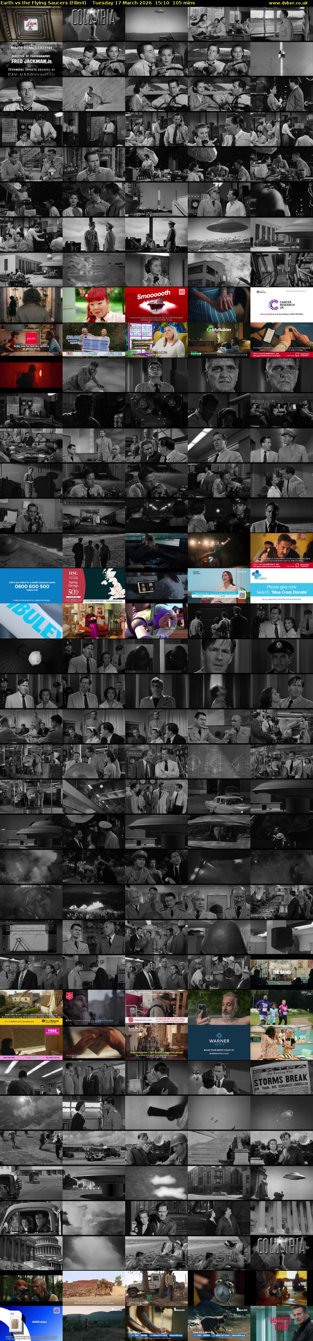 Earth vs the Flying Saucers (Film4) Tuesday 17 March 2026 15:10 - 16:55