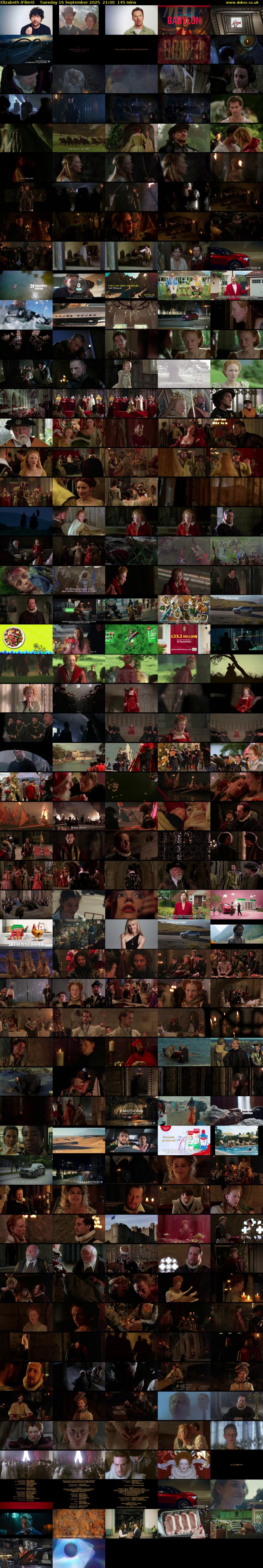 Elizabeth (Film4) Tuesday 16 September 2025 21:00 - 23:25