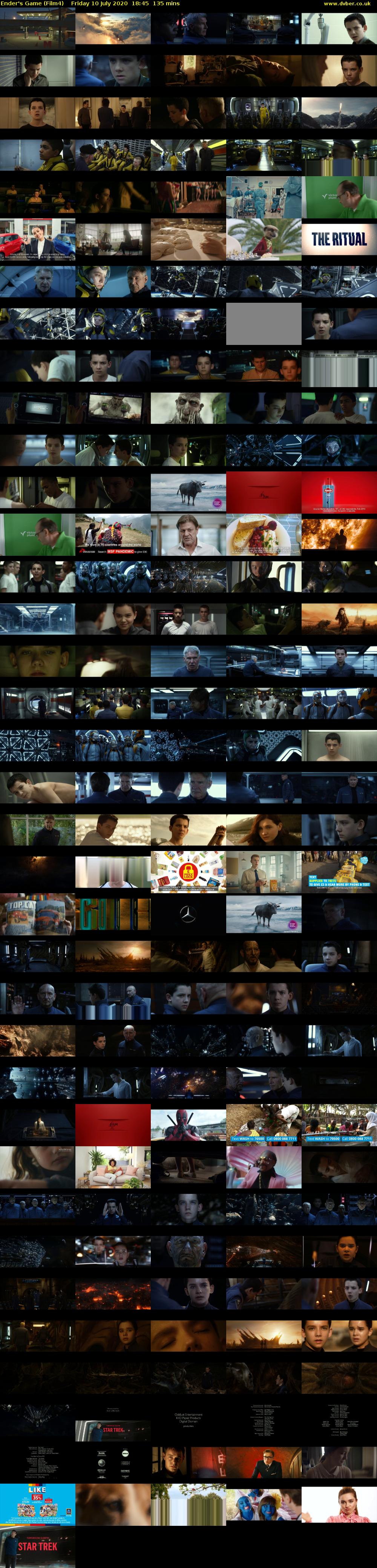 Ender's Game (Film4) Friday 10 July 2020 18:45 - 21:00