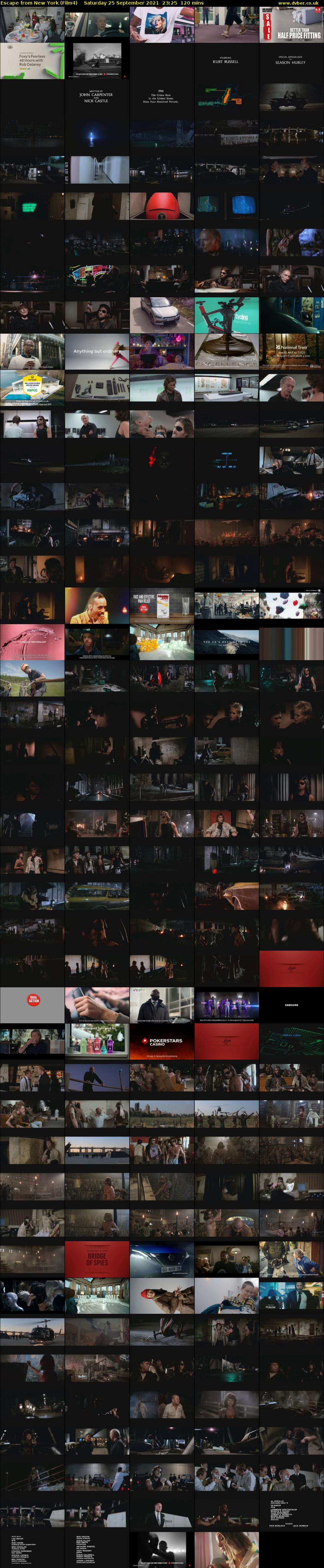 Escape from New York (Film4) Saturday 25 September 2021 23:25 - 01:25