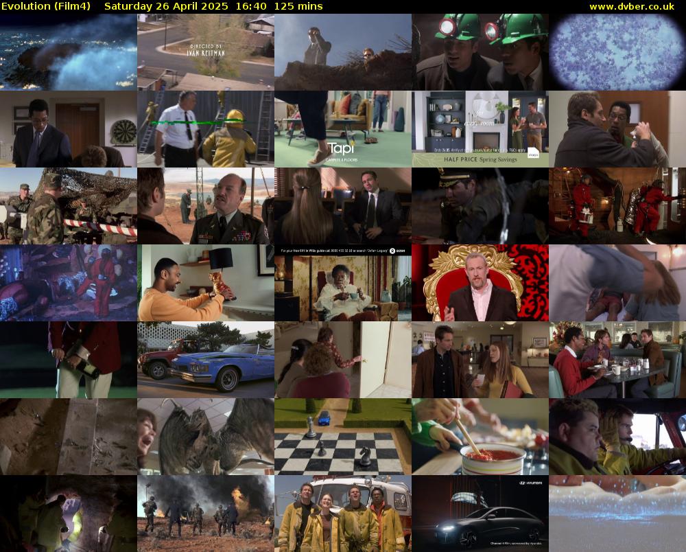 Evolution (Film4) Saturday 26 April 2025 16:40 - 18:45