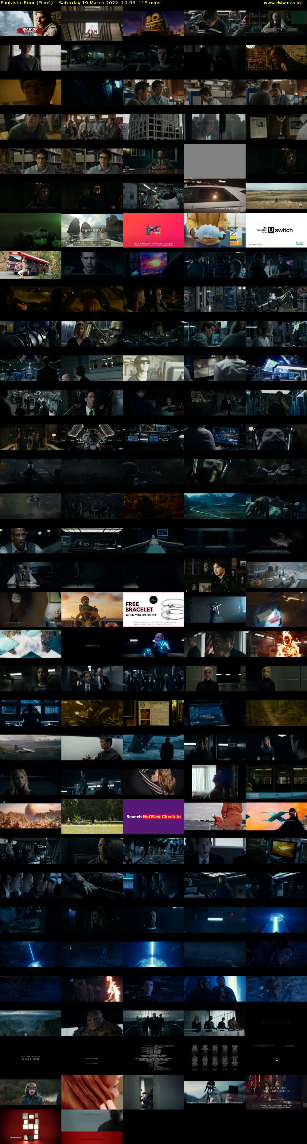 Fantastic Four (Film4) Saturday 19 March 2022 19:05 - 21:00