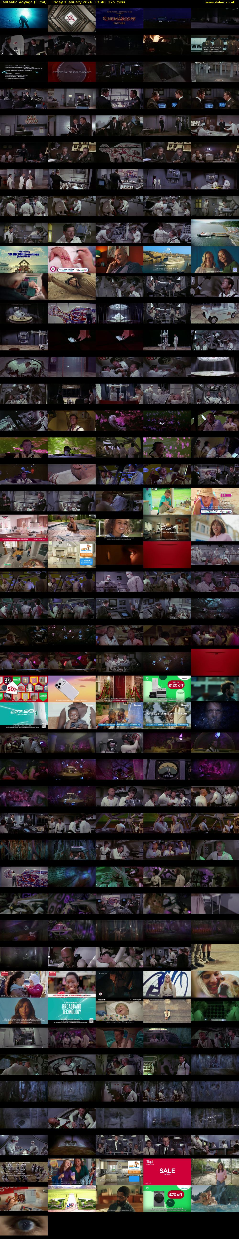 Fantastic Voyage (Film4) Friday 2 January 2026 12:40 - 14:45