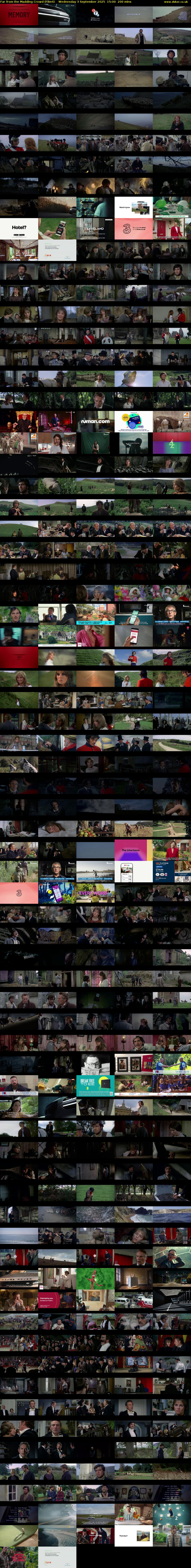 Far from the Madding Crowd (Film4) Wednesday 3 September 2025 15:00 - 18:20