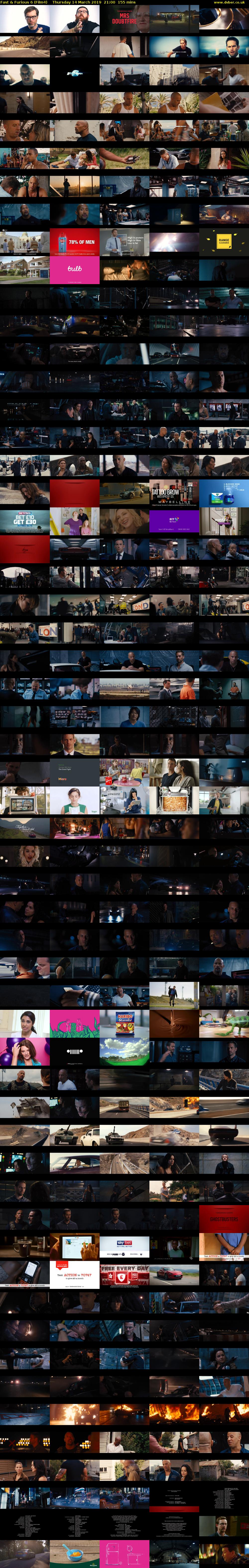Fast & Furious 6 (Film4) Thursday 14 March 2019 21:00 - 23:35