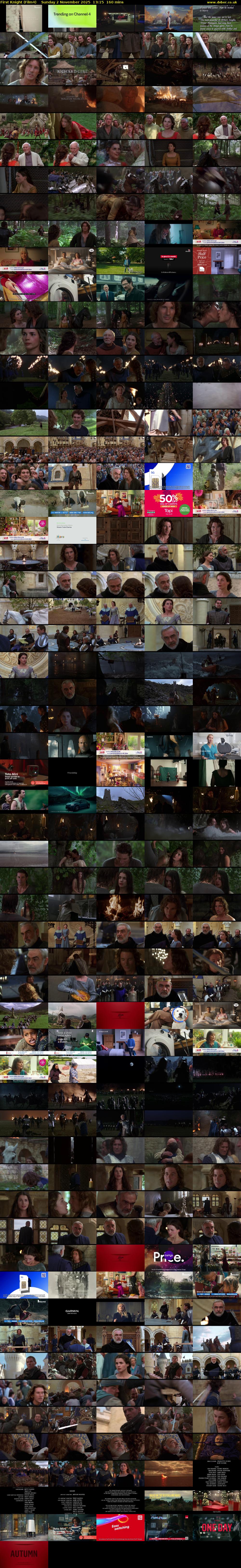 First Knight (Film4) Sunday 2 November 2025 13:15 - 15:55