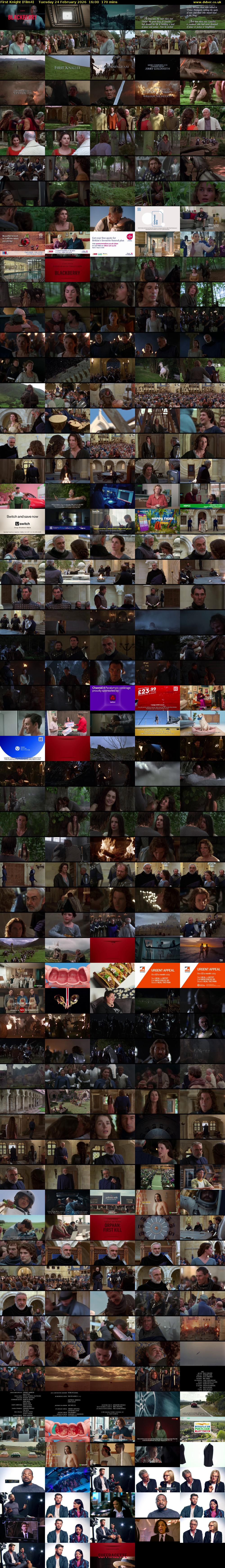 First Knight (Film4) Tuesday 24 February 2026 16:00 - 18:50