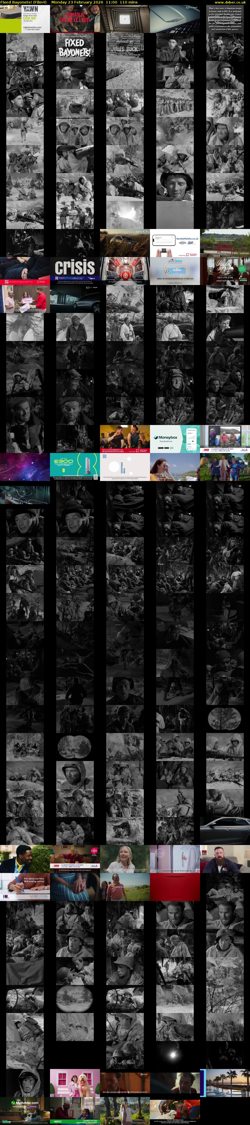 Fixed Bayonets! (Film4) Monday 23 February 2026 11:00 - 12:50