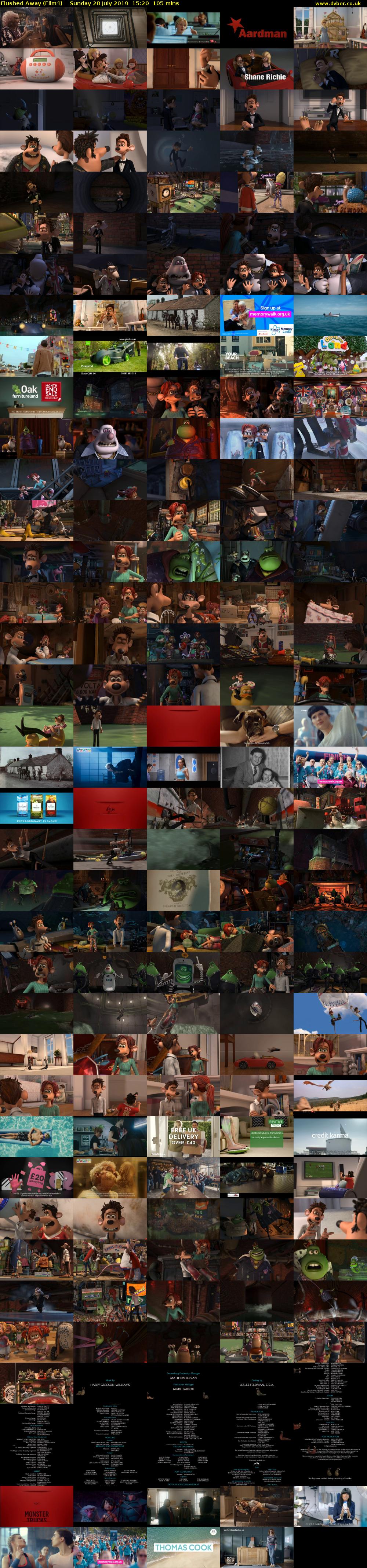 Flushed Away (Film4) Sunday 28 July 2019 15:20 - 17:05