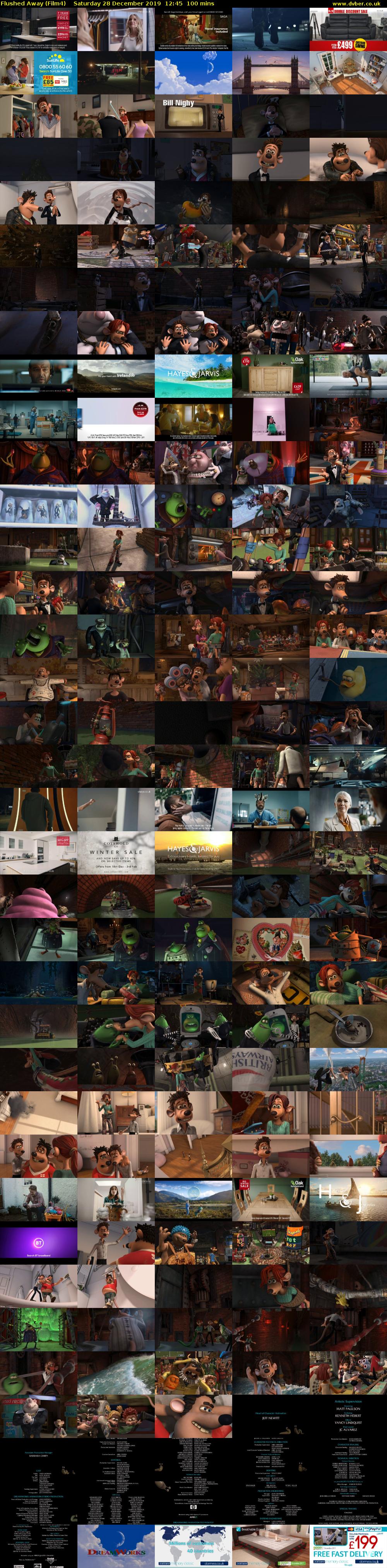 Flushed Away (Film4) Saturday 28 December 2019 12:45 - 14:25