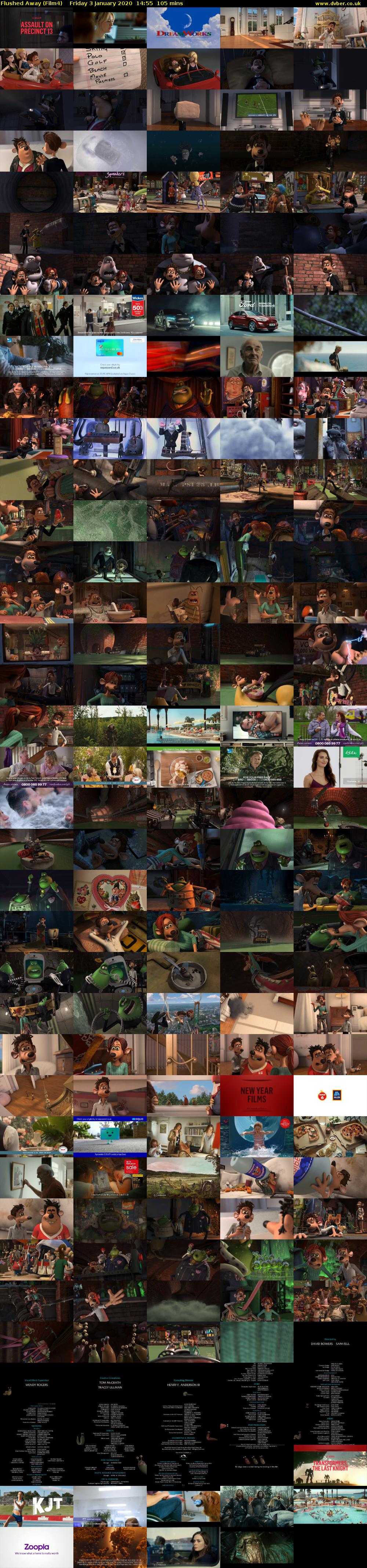 Flushed Away (Film4) Friday 3 January 2020 14:55 - 16:40