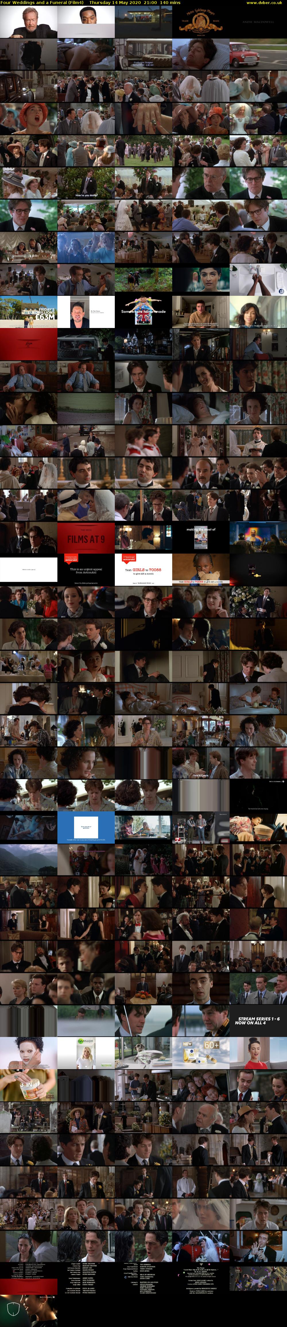 Four Weddings and a Funeral (Film4) Thursday 14 May 2020 21:00 - 23:20