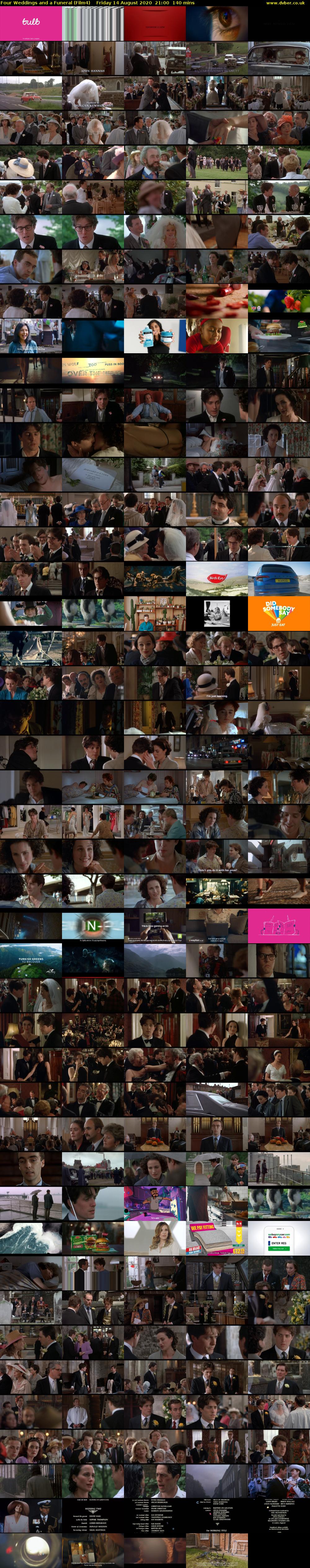 Four Weddings and a Funeral (Film4) Friday 14 August 2020 21:00 - 23:20