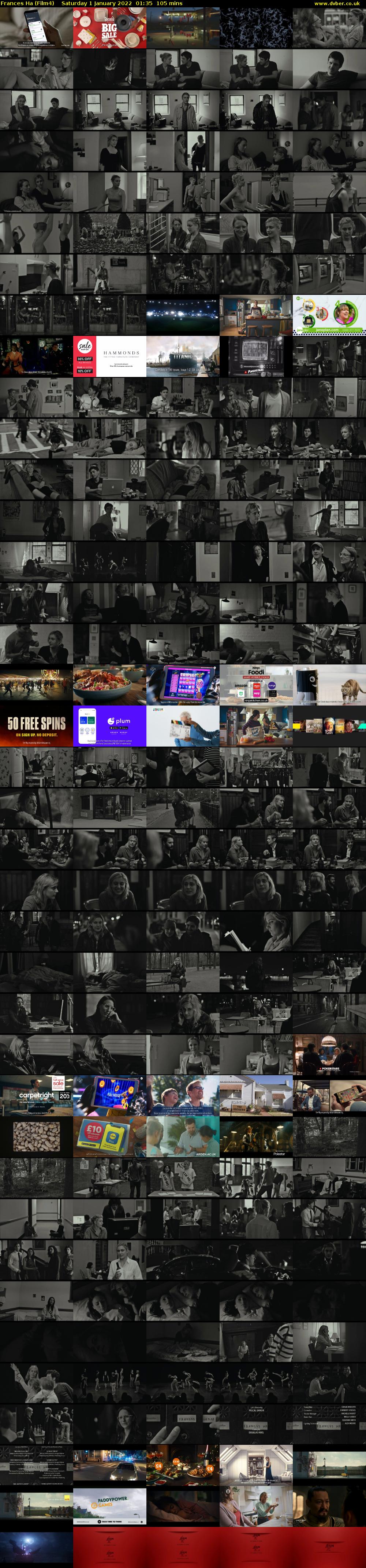 Frances Ha (Film4) Saturday 1 January 2022 01:35 - 03:20