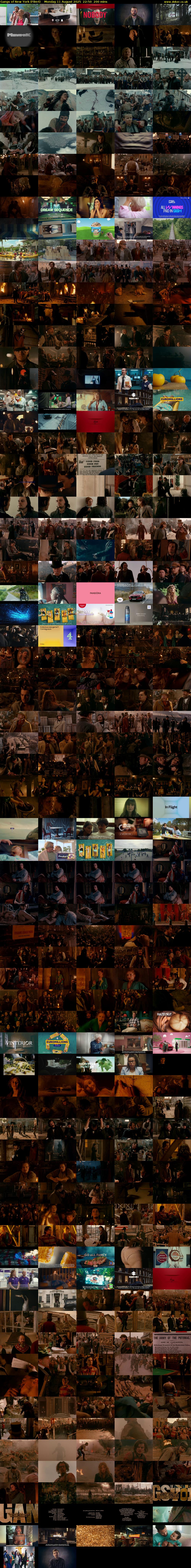 Gangs of New York (Film4) Monday 11 August 2025 22:50 - 02:10