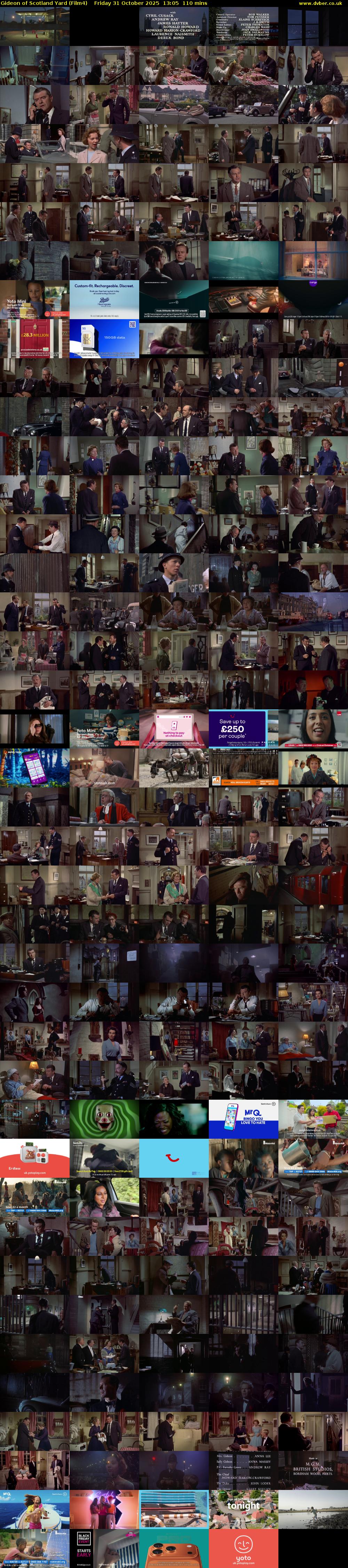 Gideon of Scotland Yard (Film4) Friday 31 October 2025 13:05 - 14:55