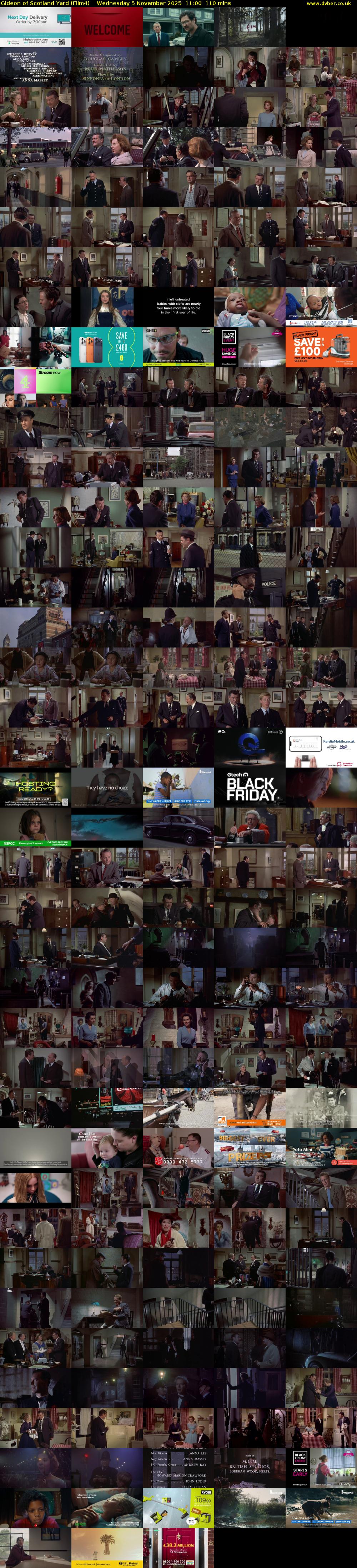 Gideon of Scotland Yard (Film4) Wednesday 5 November 2025 11:00 - 12:50