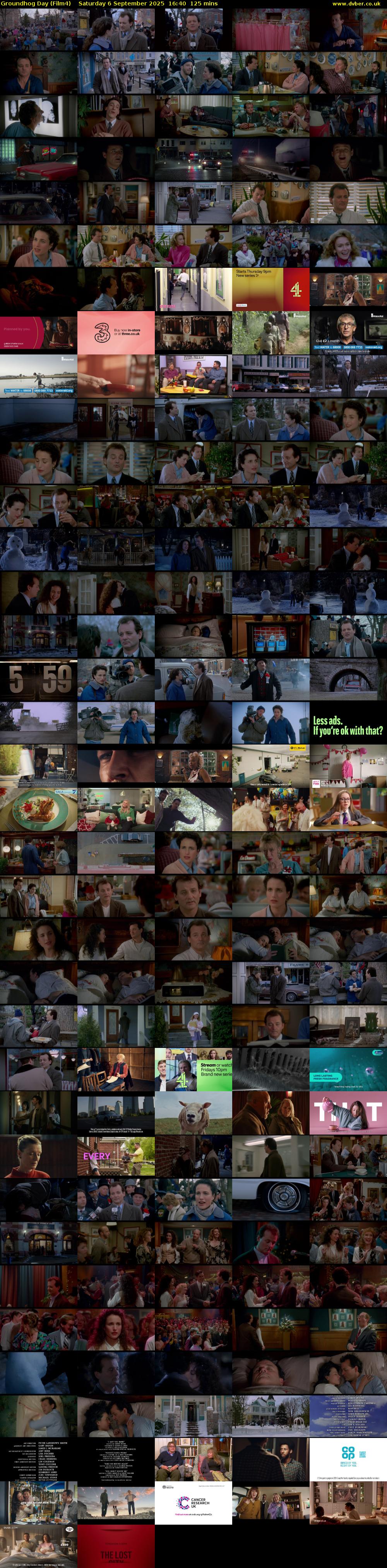 Groundhog Day (Film4) Saturday 6 September 2025 16:40 - 18:45