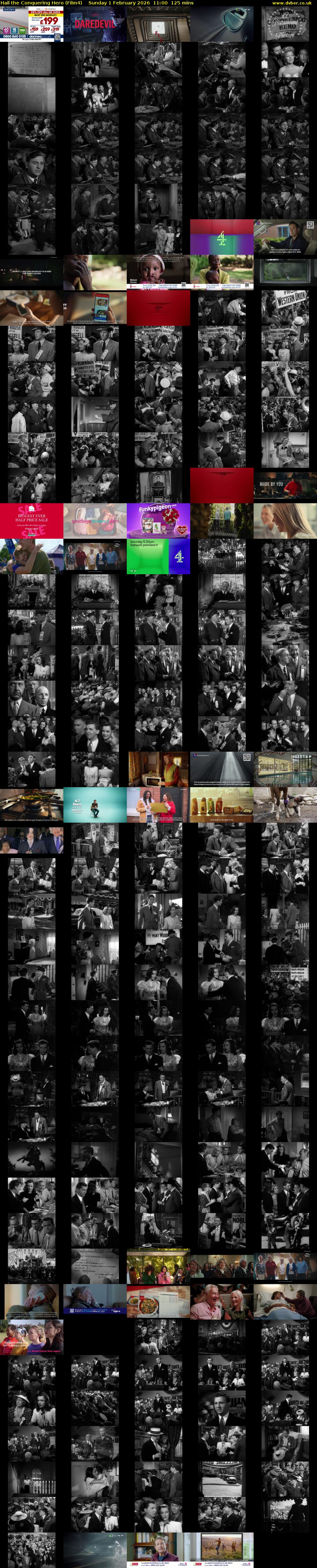 Hail the Conquering Hero (Film4) Sunday 1 February 2026 11:00 - 13:05