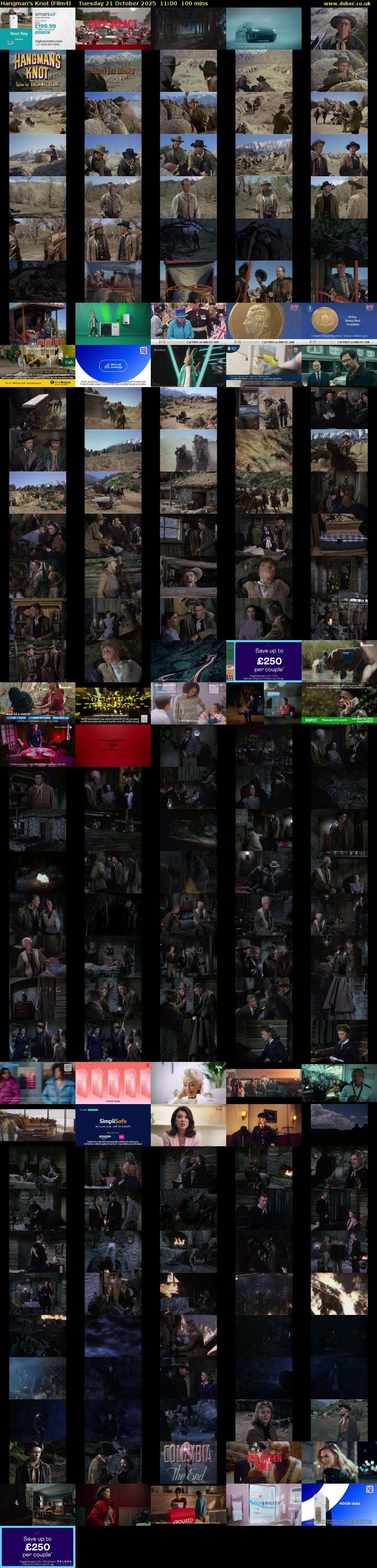 Hangman's Knot (Film4) Tuesday 21 October 2025 11:00 - 12:40