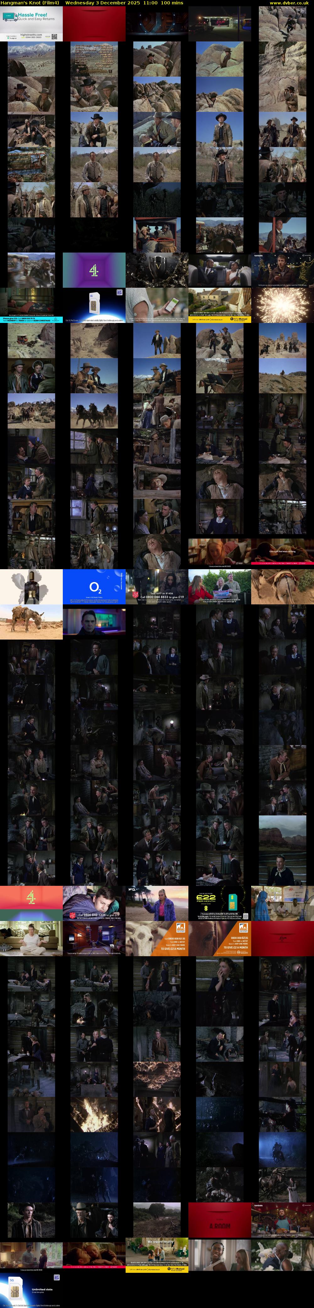 Hangman's Knot (Film4) Wednesday 3 December 2025 11:00 - 12:40