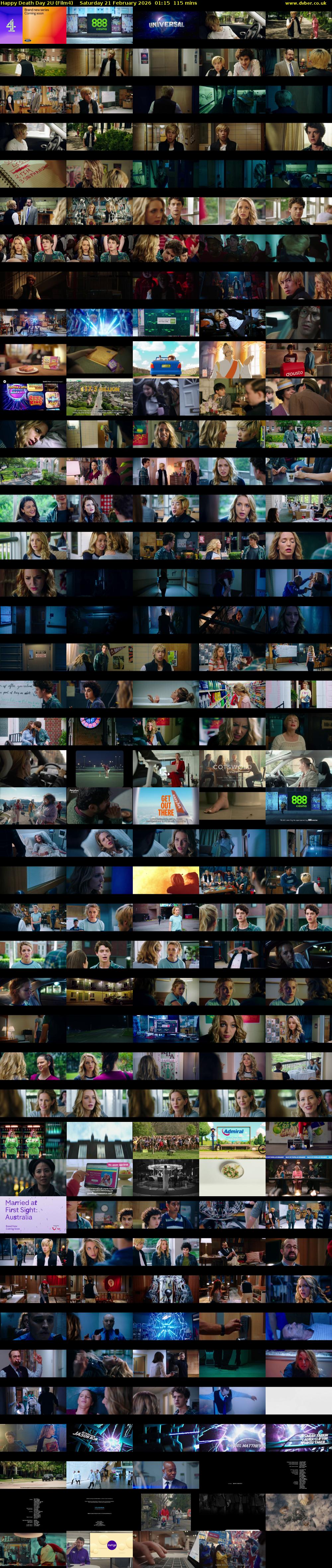 Happy Death Day 2U (Film4) Saturday 21 February 2026 01:15 - 03:10