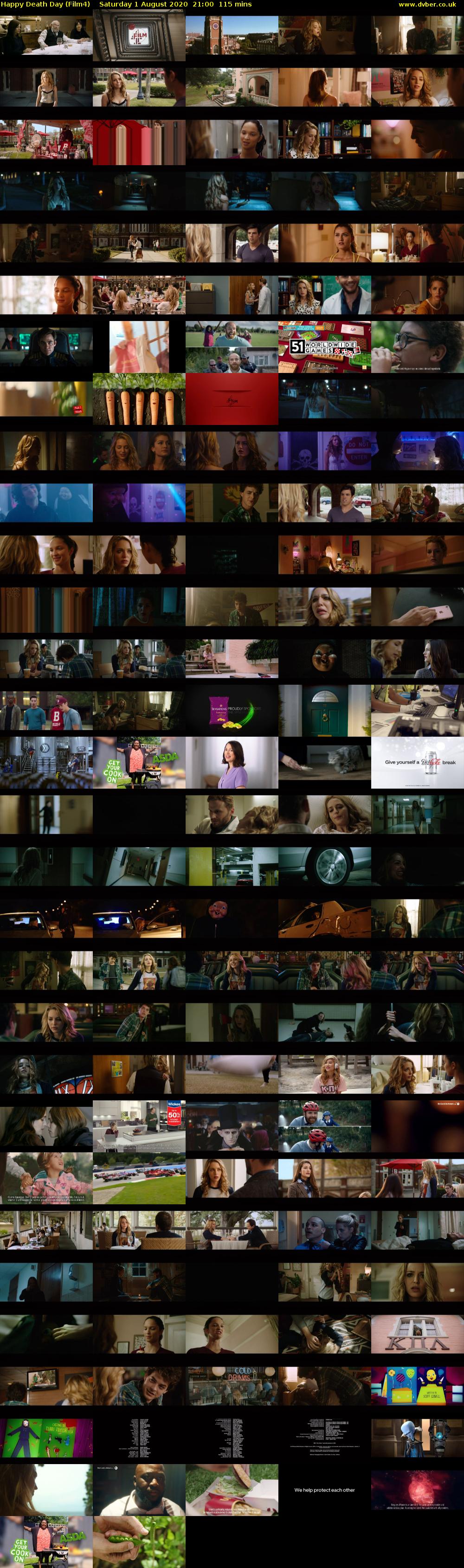Happy Death Day (Film4) Saturday 1 August 2020 21:00 - 22:55