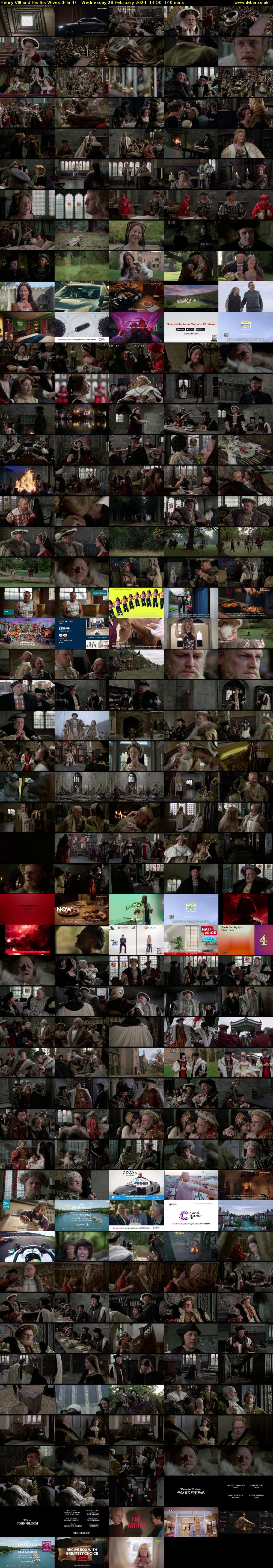 Henry VIII and His Six Wives (Film4) Wednesday 28 February 2024 14:50 - 17:10