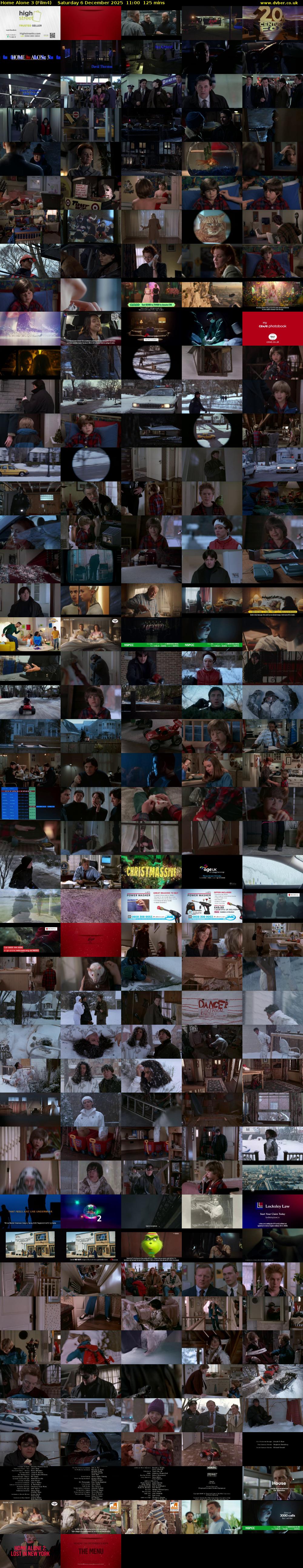 Home Alone 3 (Film4) Saturday 6 December 2025 11:00 - 13:05
