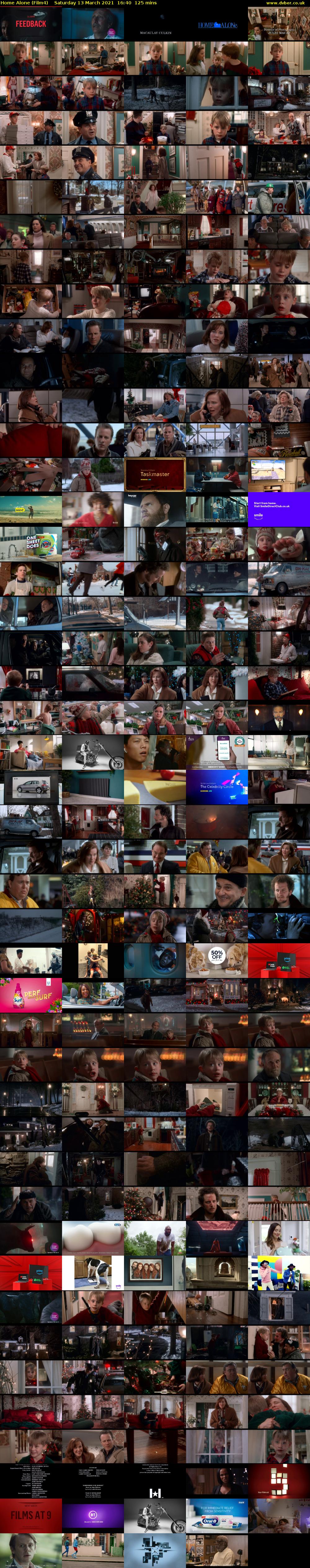 Home Alone (Film4) Saturday 13 March 2021 16:40 - 18:45
