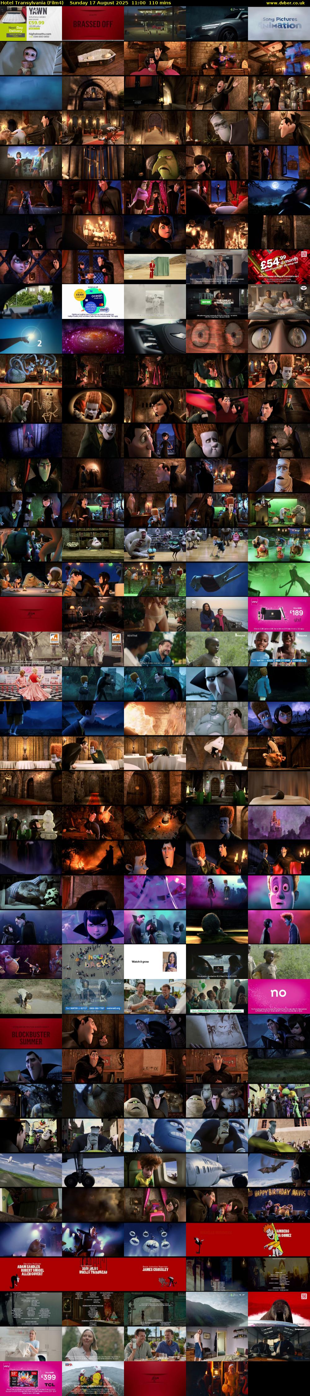 Hotel Transylvania (Film4) Sunday 17 August 2025 11:00 - 12:50