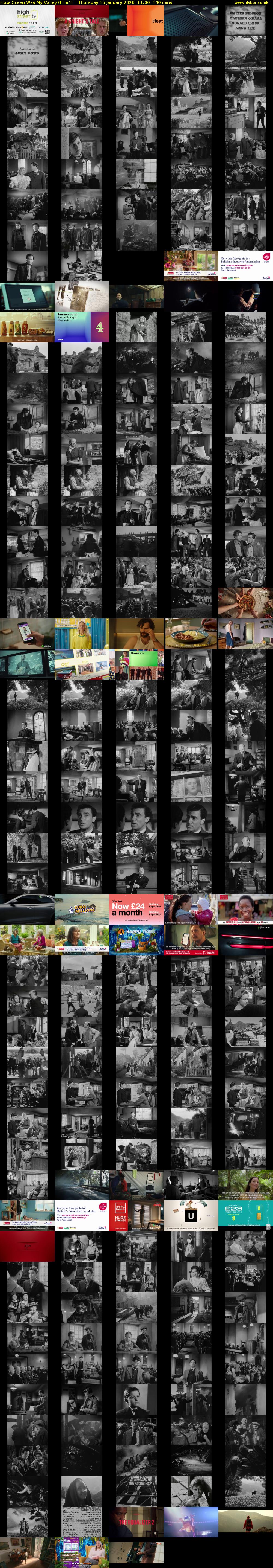 How Green Was My Valley (Film4) Thursday 15 January 2026 11:00 - 13:20