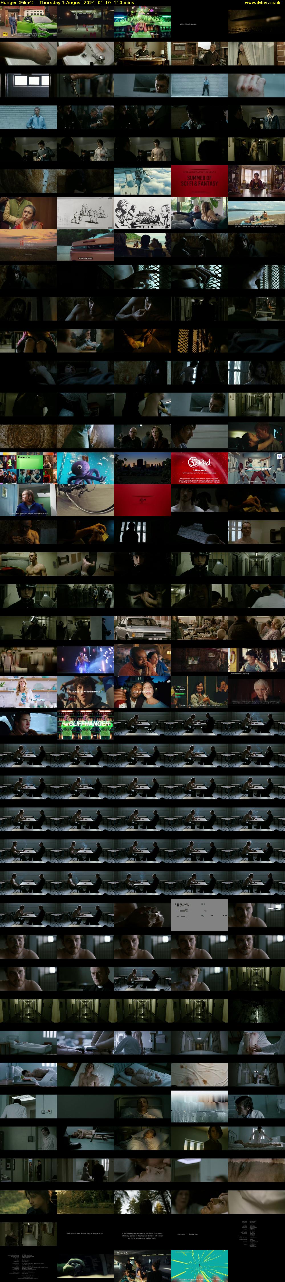 Hunger (Film4) Thursday 1 August 2024 01:10 - 03:00