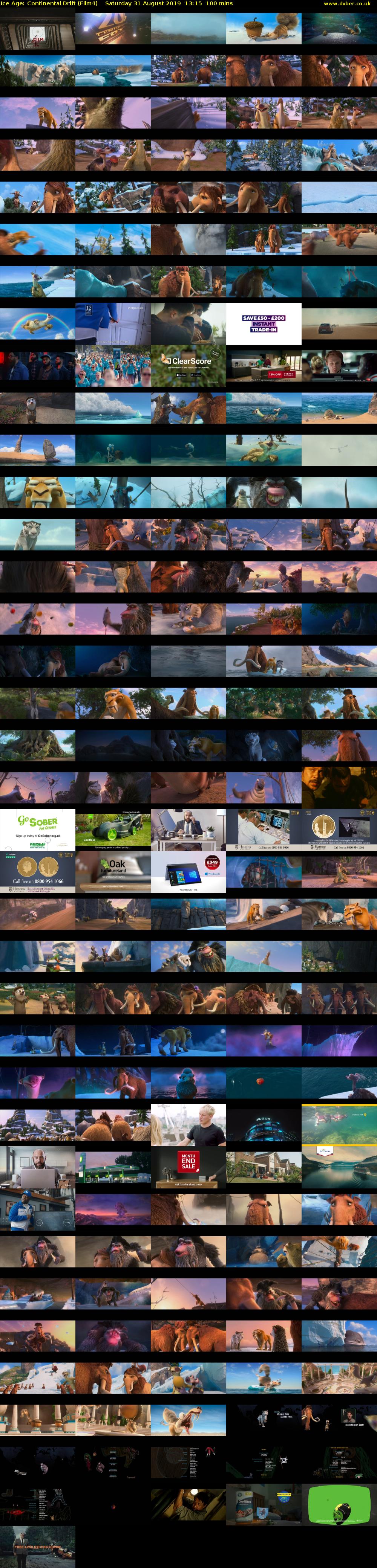 Ice Age: Continental Drift (Film4) Saturday 31 August 2019 13:15 - 14:55