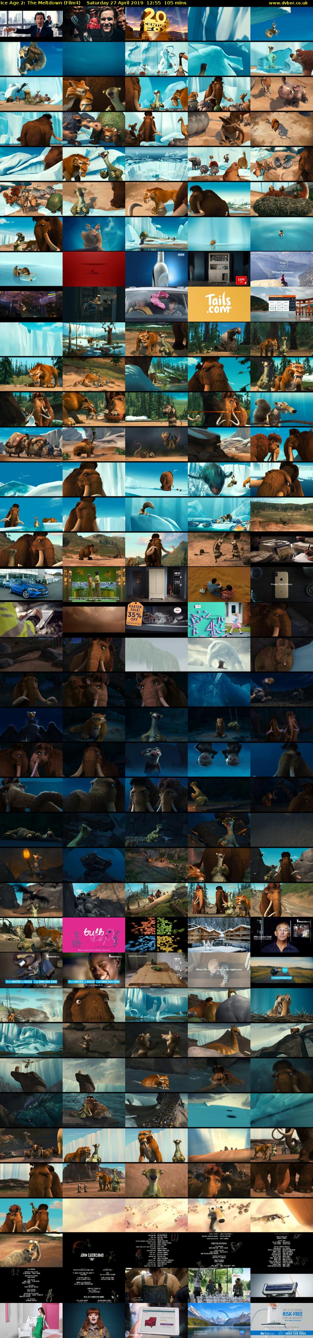Ice Age 2: The Meltdown (Film4) Saturday 27 April 2019 12:55 - 14:40