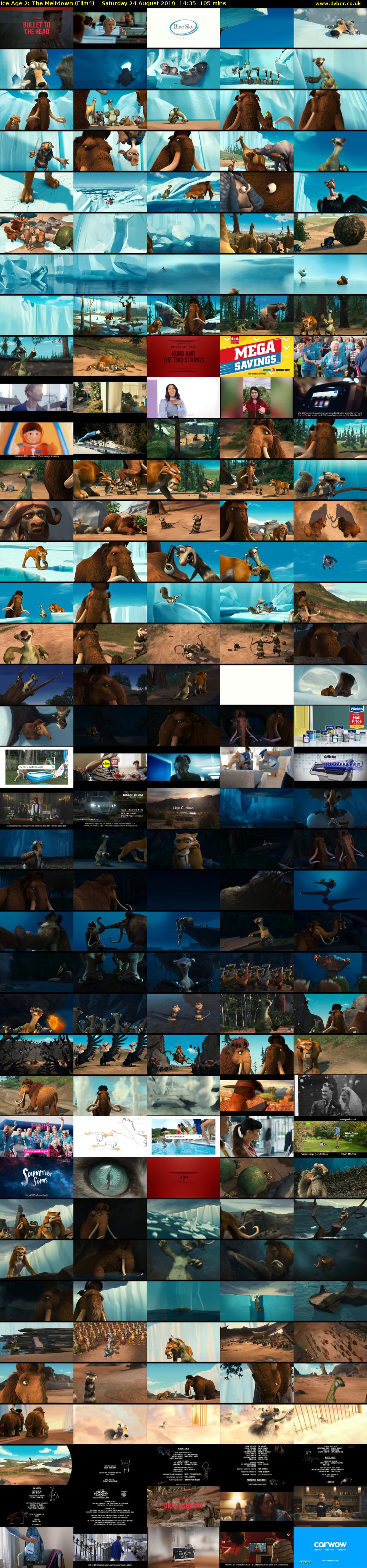 Ice Age 2: The Meltdown (Film4) Saturday 24 August 2019 14:35 - 16:20