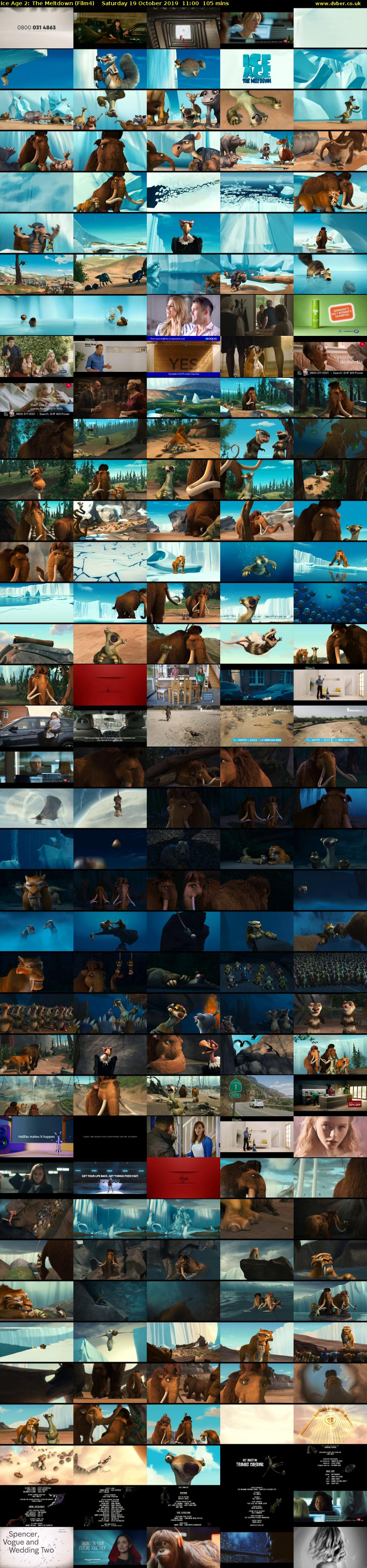 Ice Age 2: The Meltdown (Film4) Saturday 19 October 2019 11:00 - 12:45