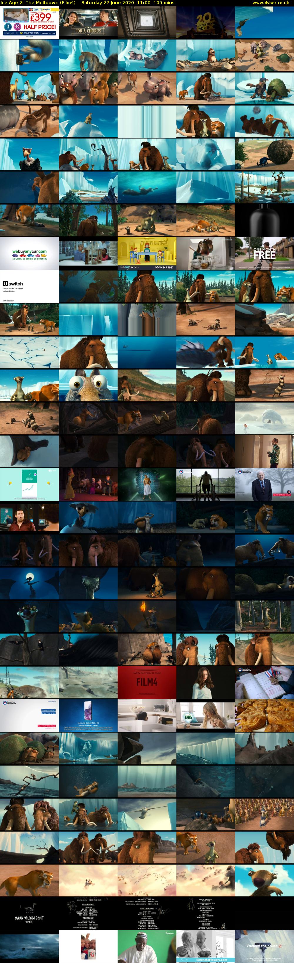Ice Age 2: The Meltdown (Film4) Saturday 27 June 2020 11:00 - 12:45